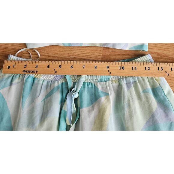 Sky to moon Sz S blue multicolor maxi skirt and open back top set - Picture 5 of 7